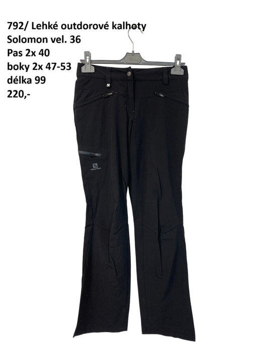 Lehké outdorové kalhoty Solomon vel. 36 |second hand|