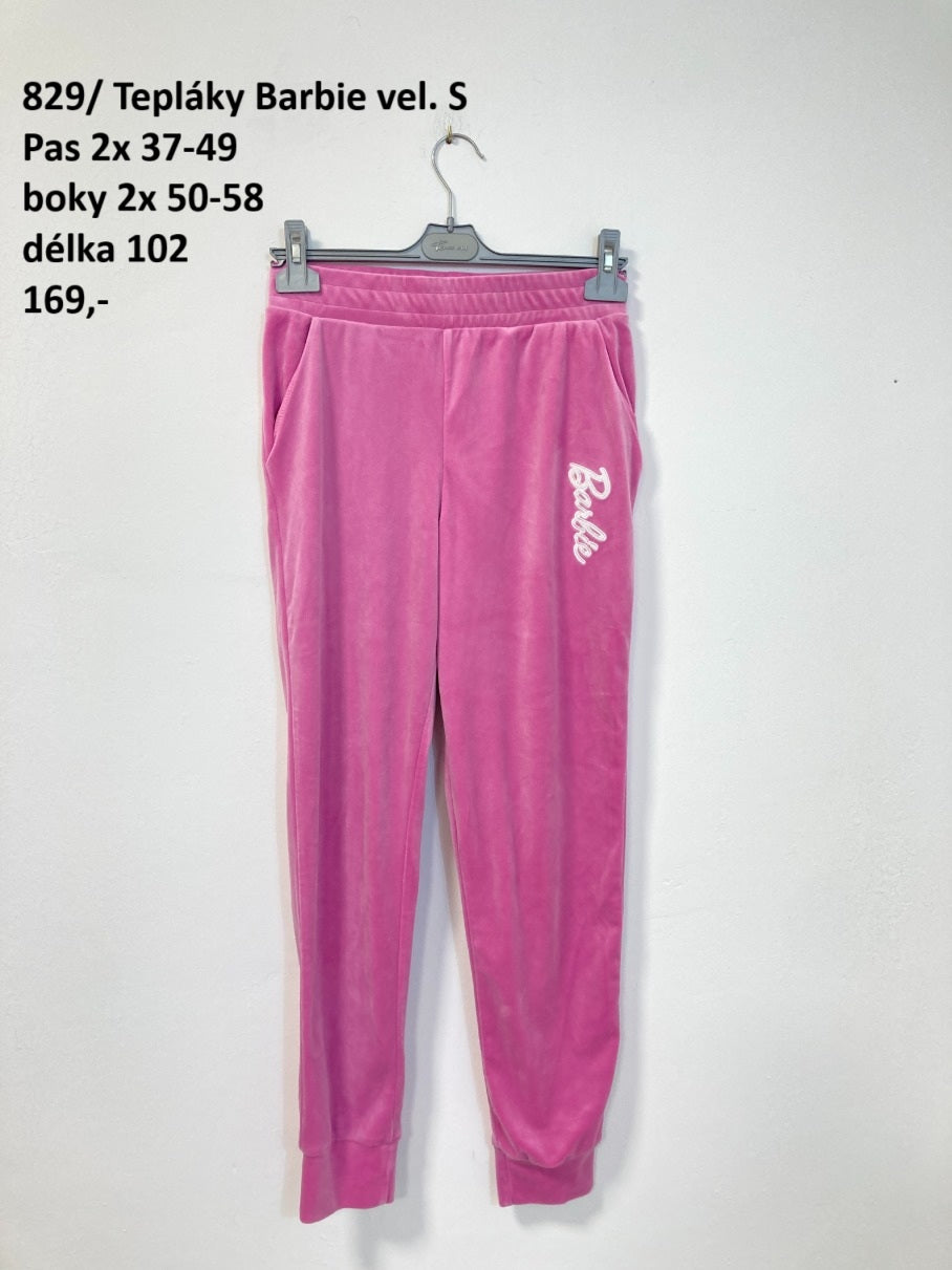 Tepláky Barbie vel. S |second hand|