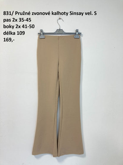 Pružné zvonové kalhoty Sinsay vel. S (second hand)