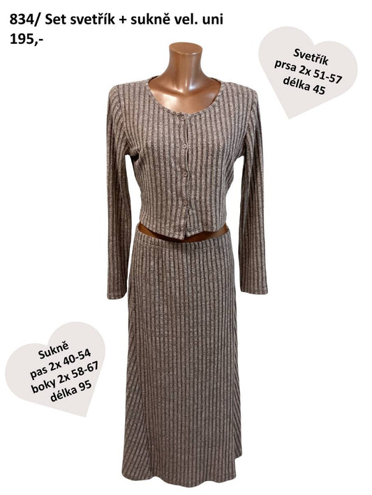 Set svetřík a sukně vel. uni cca 38/42 |second hand|