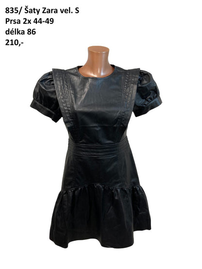 Koženkové šaty Zara vel. S |second hand|