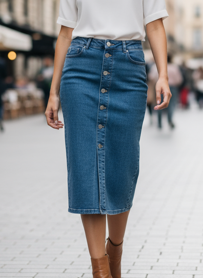 Riflová sukně C&A vel. S/M |second hand|