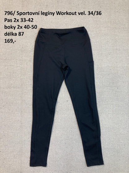 Sportovní legíny Workout vel. 34/36 |second hand|