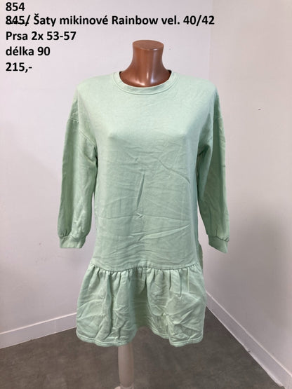 Šaty mikinové Rainbow vel. 40/42 (second hand)