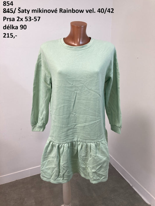 Šaty mikinové Rainbow vel. 40/42 (second hand)