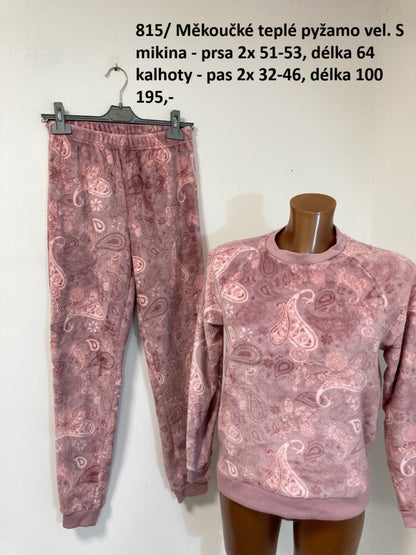 Měkoučké teplé pyžamo vel. S |second hand|