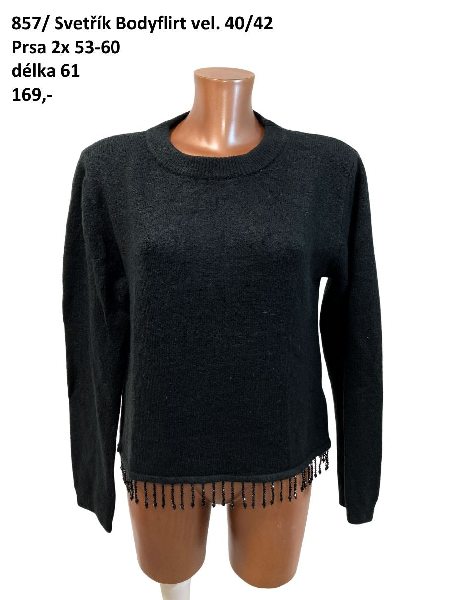 Černý svetřík Bodyflirt vel. 40/42