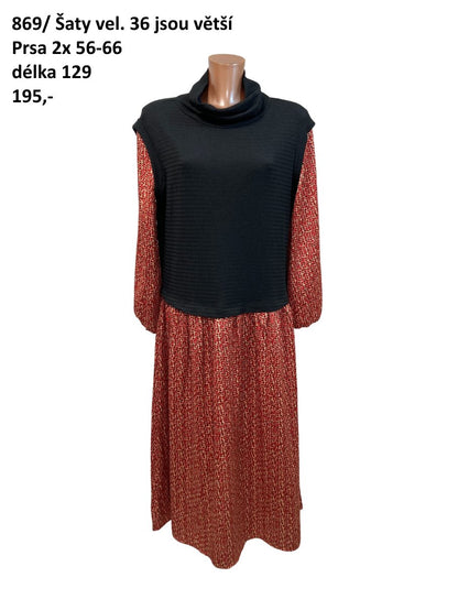 Šaty vel. 36 jsou větší