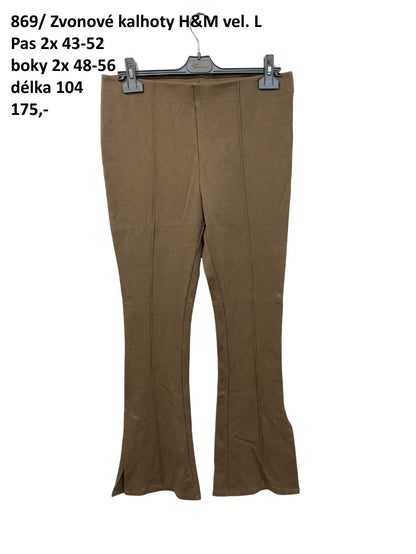 Žebrované legínové zvony H&M vel. L