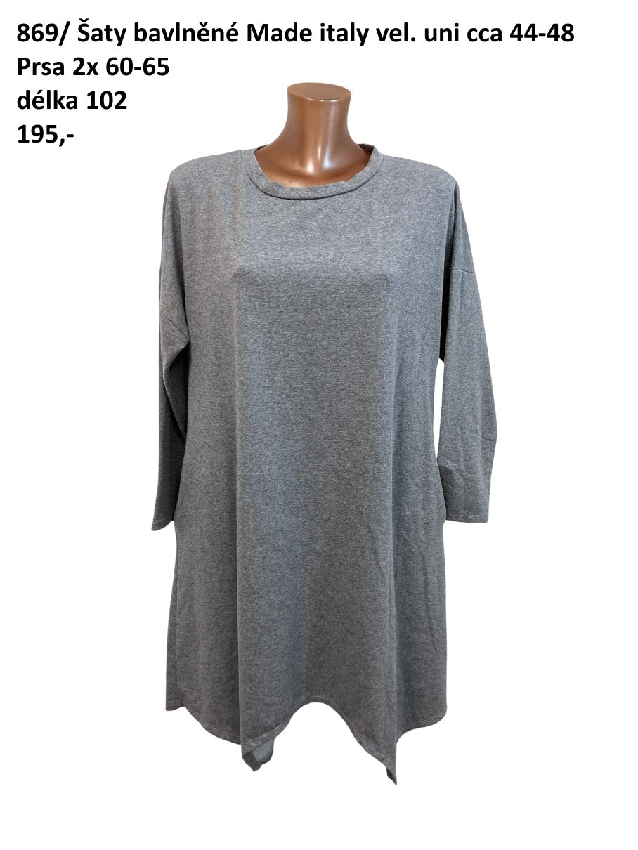 Bavlněné šaty made Italy vel. uni cca 44-48