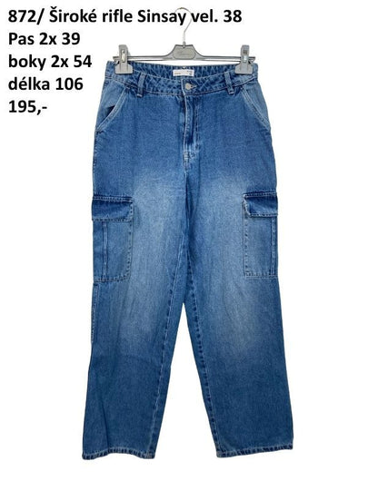 Široké rifle Sinsay vel. 38