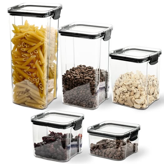 ČTVERCOVÉ PLASTOVÉ DÓZY NA POTRAVINY