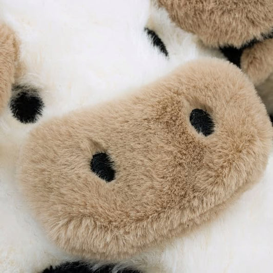 Plyšové pantofle kráva