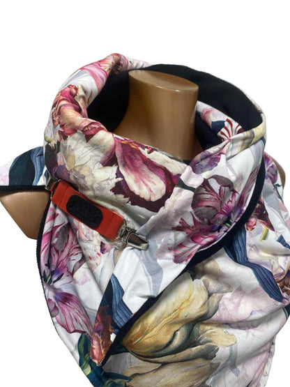 Handmade šátkošála - květinová