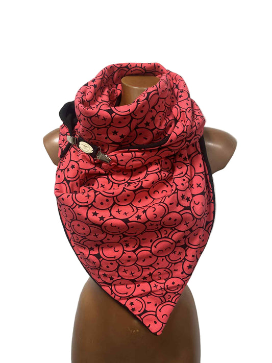 Handmade šátkošála - smajlíci