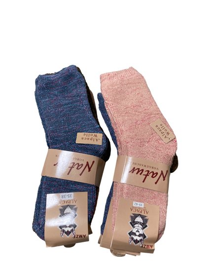 3 páry Vlněné ponožky Natur Alpaka