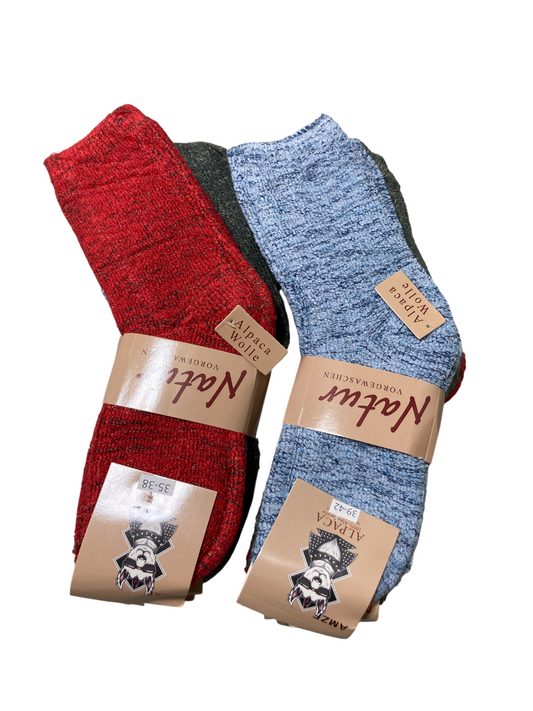 3 páry Vlněné ponožky Natur Alpaka