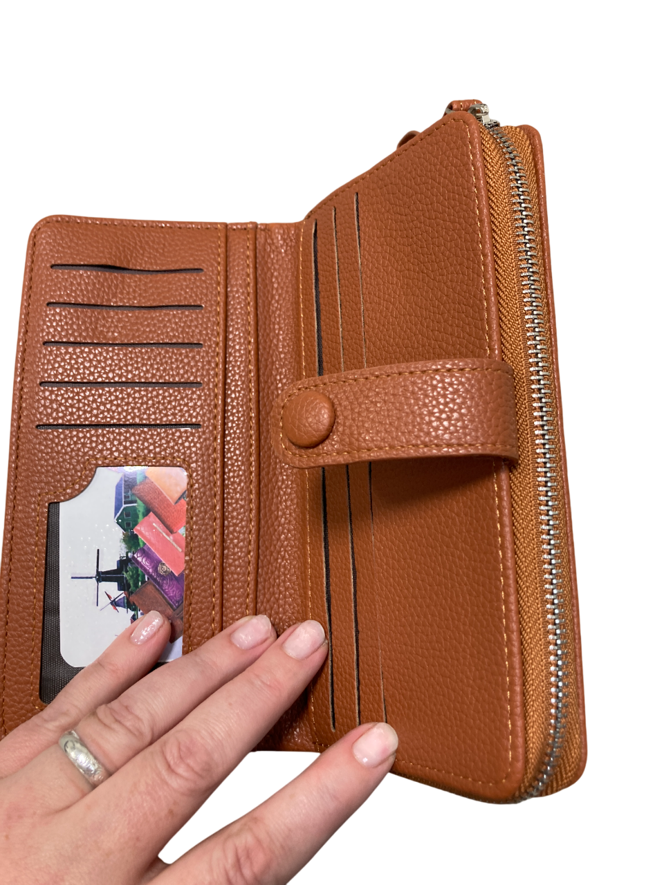 Dámská  peněženka s organizérem - hnědá