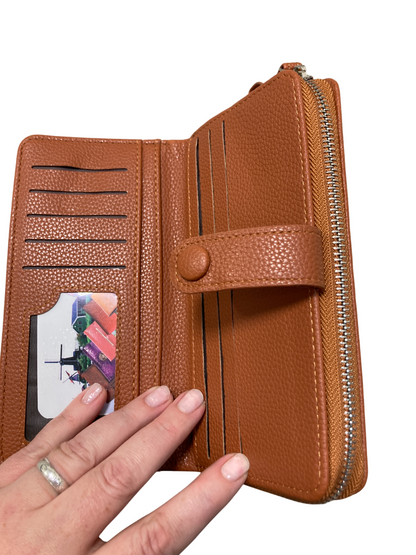Dámská  peněženka s organizérem - hnědá