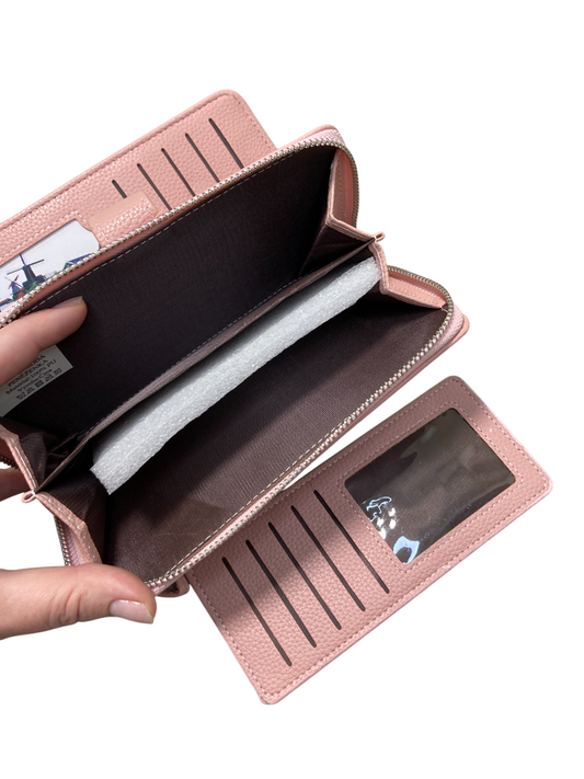 Dámská  peněženka s organizérem - pudrová