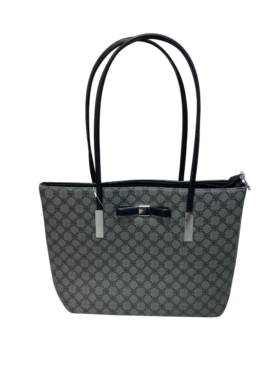 Dámská kabelka Tote s monogramovým vzorem - šedá