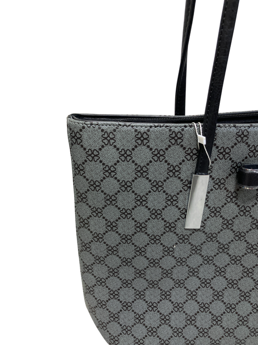 Dámská kabelka Tote s monogramovým vzorem - šedá