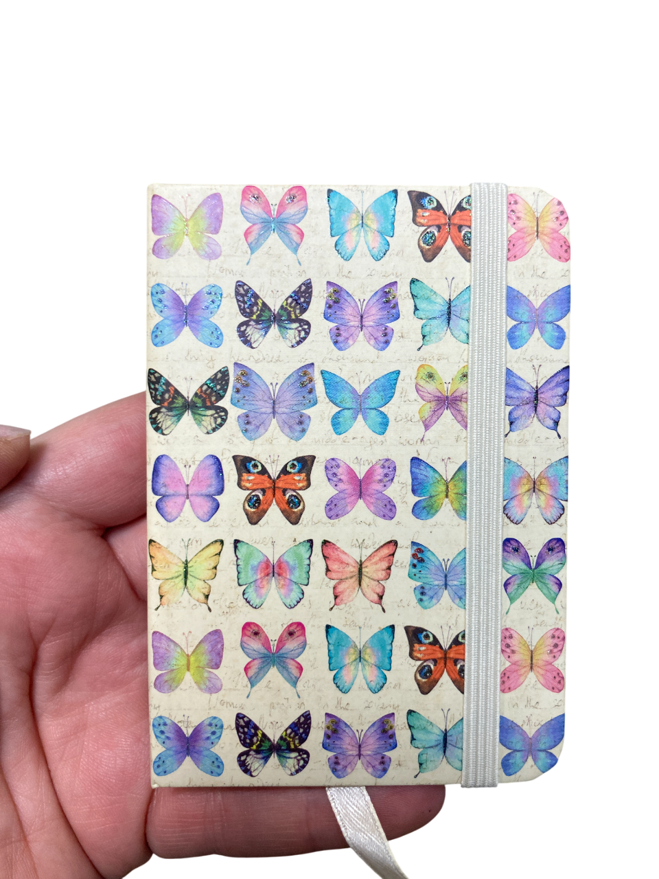 Mini zápisník s motýlky - barevný blok