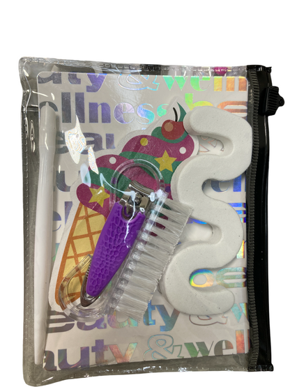 Mini manikúrní sada s holografickým pouzdrem