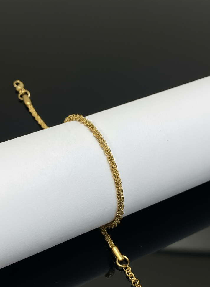 Náramek z chirurgické oceli - zlatá barva